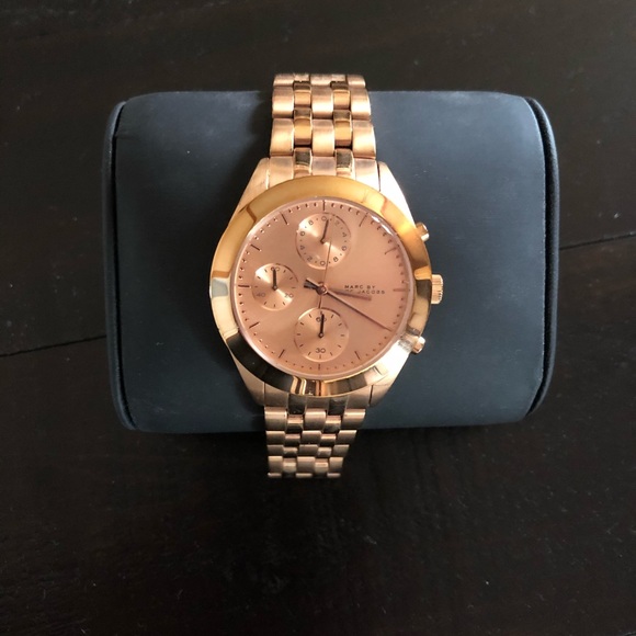 Marc by Marc Jacobs Rock Chronograph Champagne Dial Date  Marc by Marc Jacobs rose gold watch